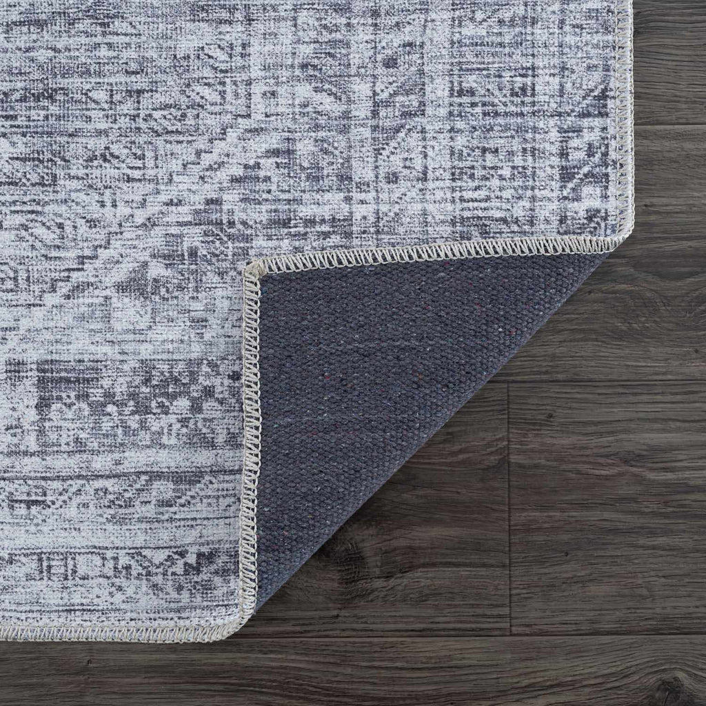 Barny Gray Blue Washable Rug - Clearance