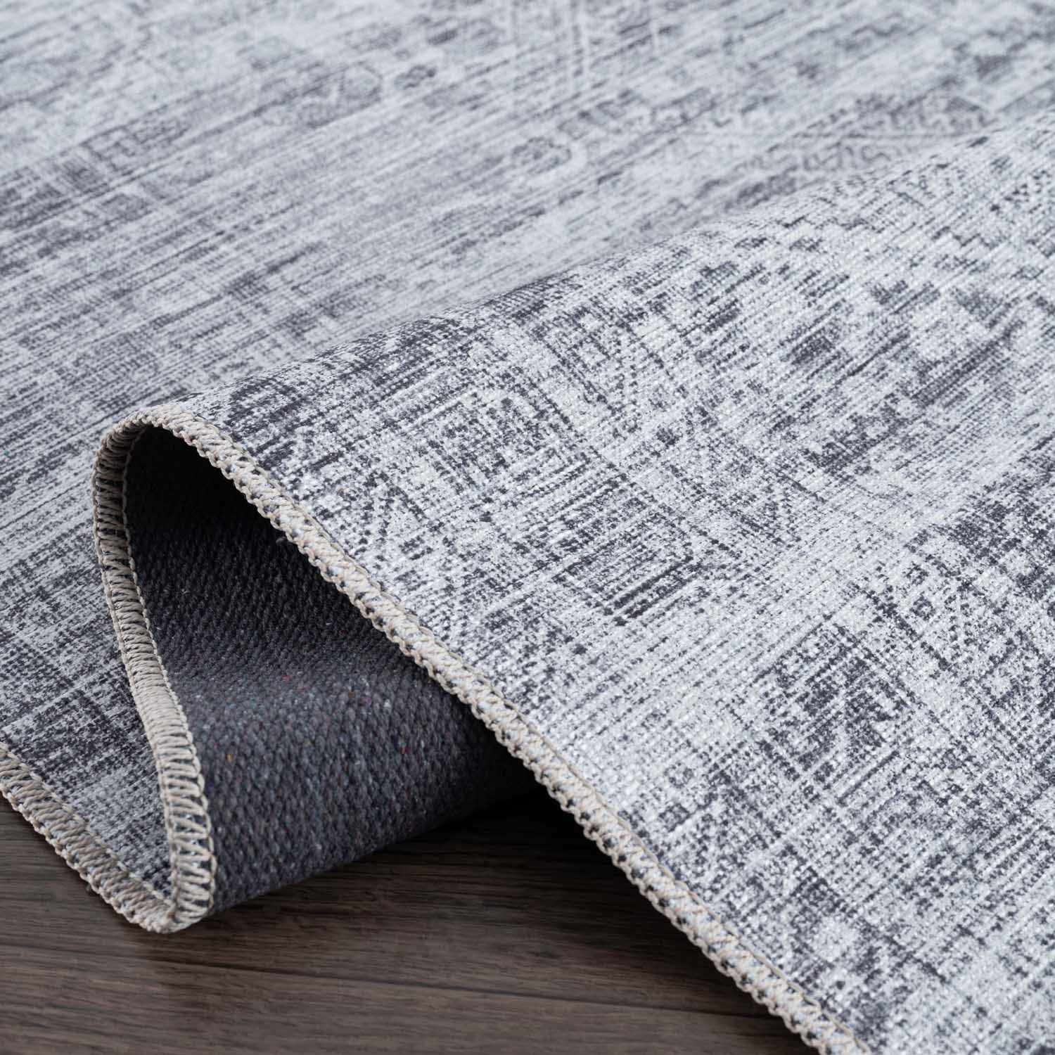 Barny Gray Blue Washable Rug - Clearance