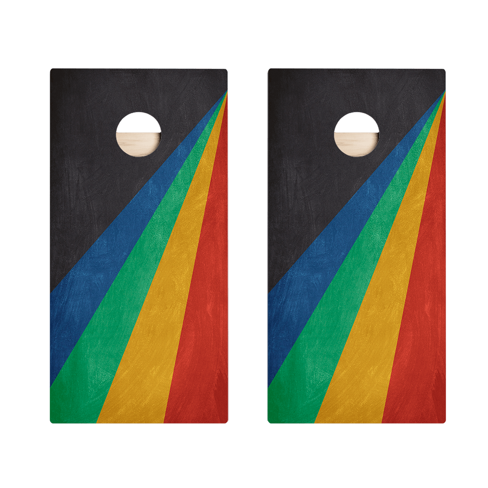 Angled Stripes Star Cornhole Boards