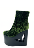 Deadwood Moss Velvet Wedge Boot