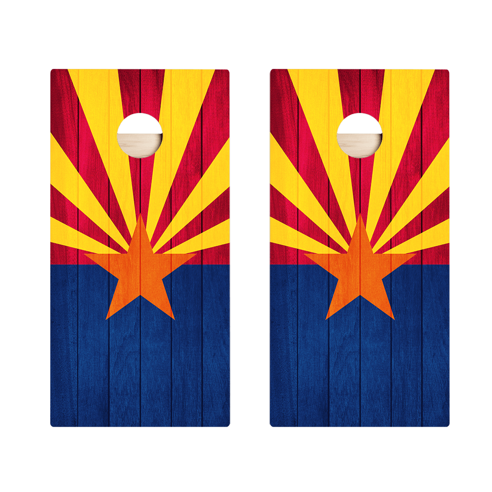 Arizona Flag Star Cornhole Boards