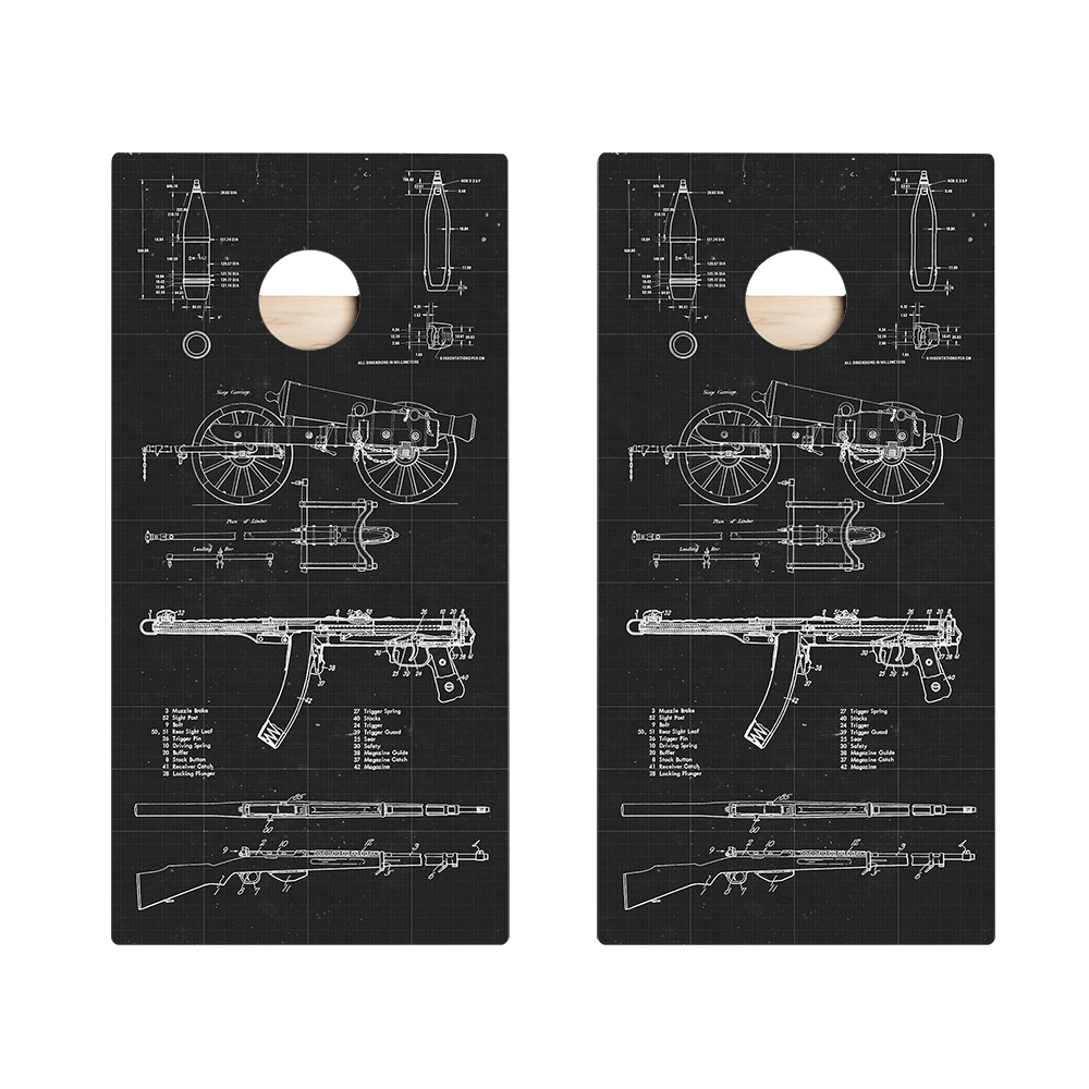 Arms Drawings Star Cornhole Boards