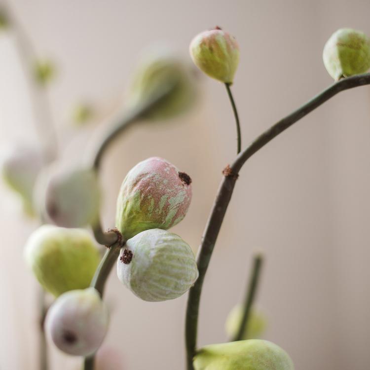 Artificial Fig Fruit Stem 30" Tall Silk Branch