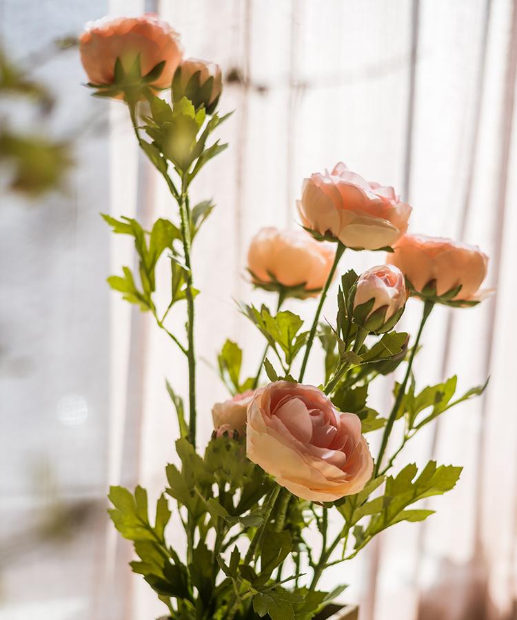 Artificial Flower Buttercup Flower Stem 28" Tall