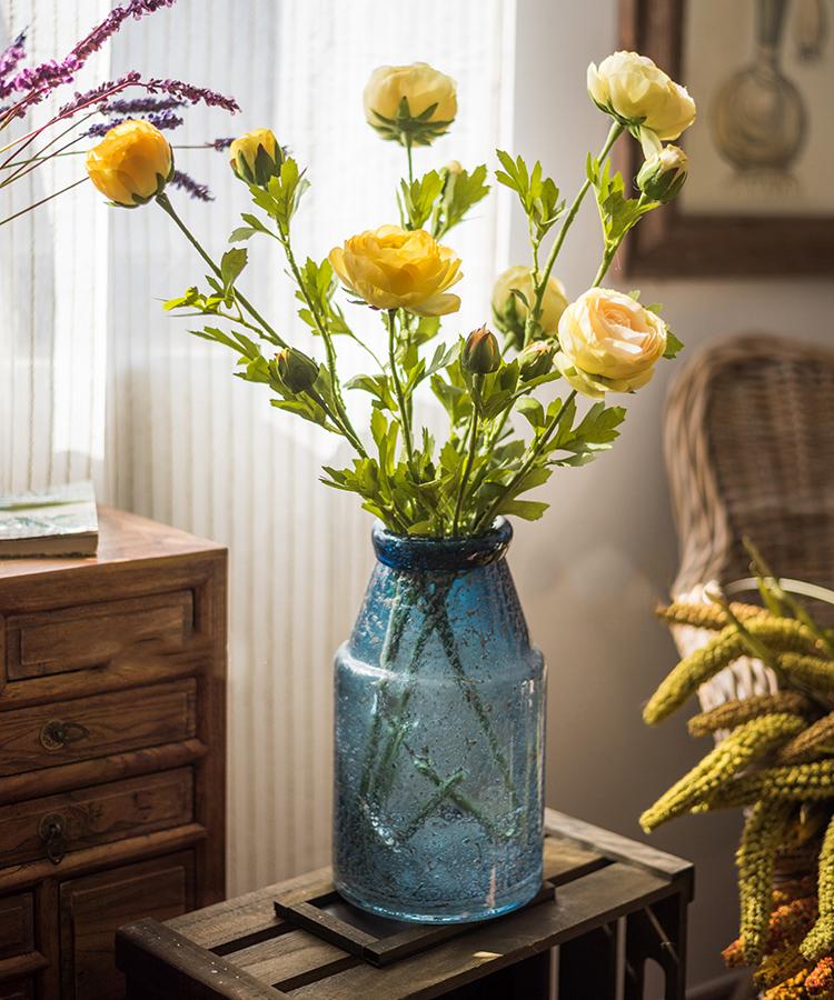 Artificial Flower Buttercup Flower Stem 28" Tall