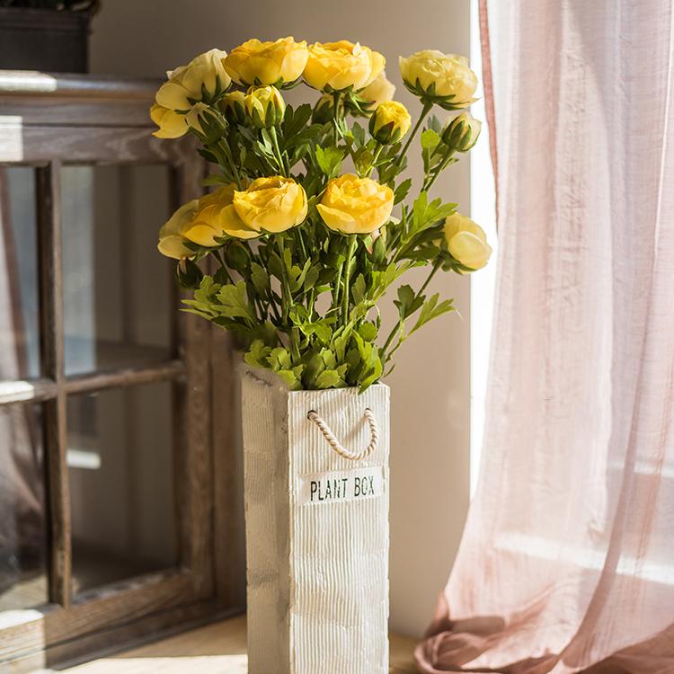 Artificial Flower Buttercup Flower Stem 28" Tall