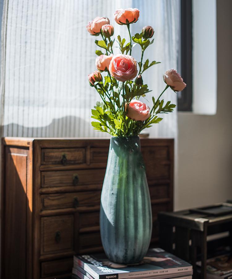 Artificial Flower Buttercup Flower Stem 28" Tall