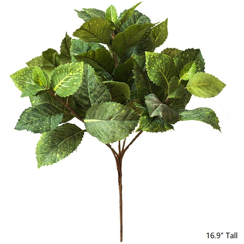 Artificial Hydrangea Leaf Stem 17" Tall