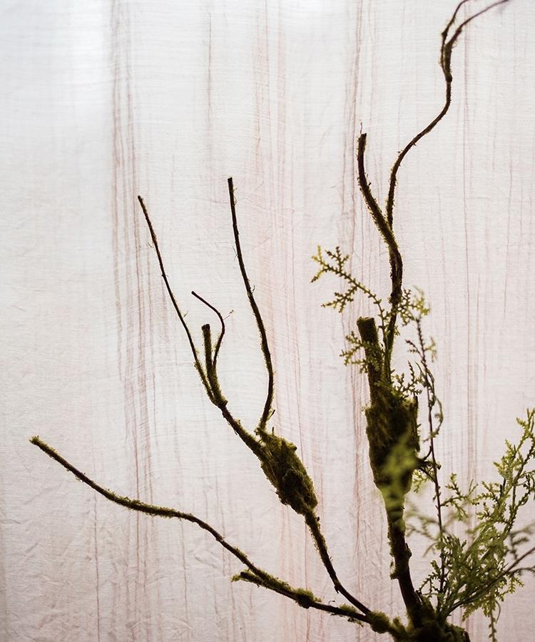 Artificial Plant Moss Rattan Stem 30" Tall