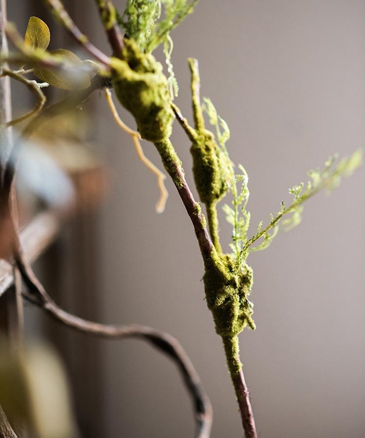 Artificial Plant Moss Rattan Stem 30" Tall
