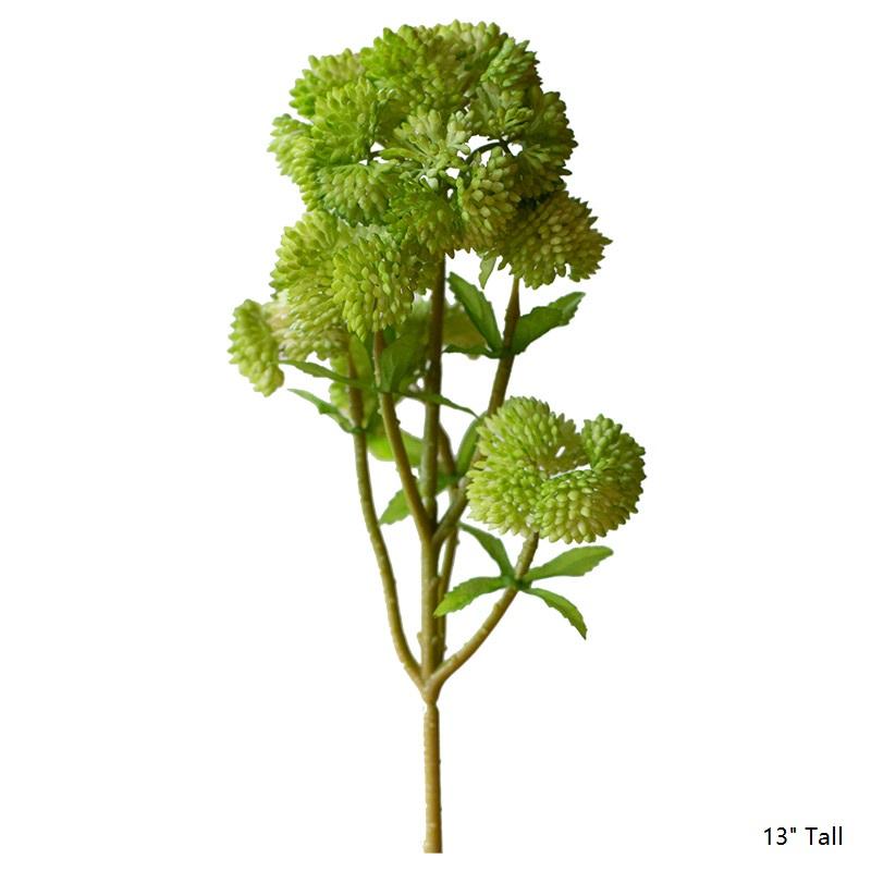 Artificial Succulent Cauliflower Stem Set 13" Tall