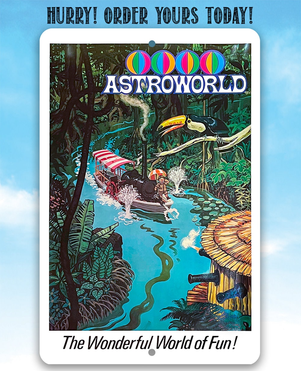 AstroWorld Park River of No Return - Metal Sign