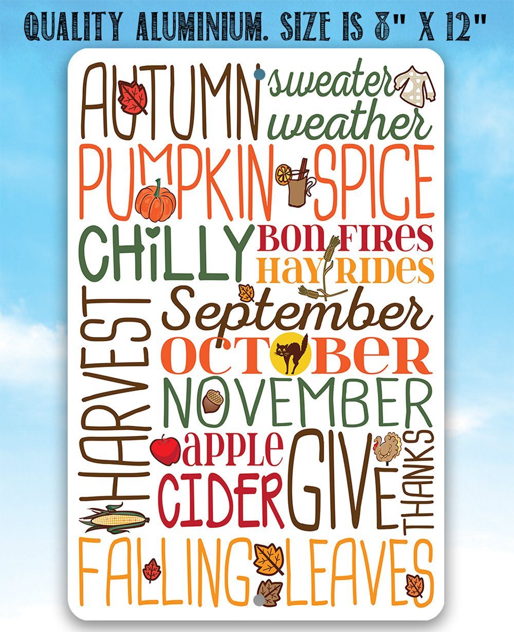 Autumn Sweater Weather - Metal Sign
