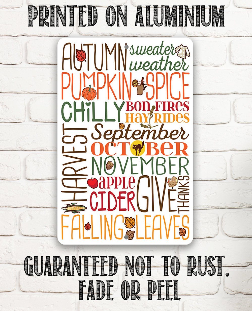 Autumn Sweater Weather - Metal Sign