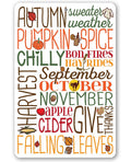 Autumn Sweater Weather - Metal Sign