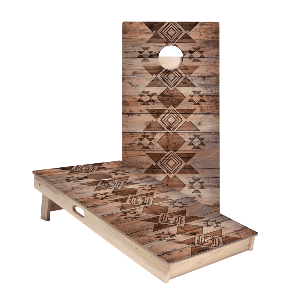 Aztec Wood Star Cornhole Boards