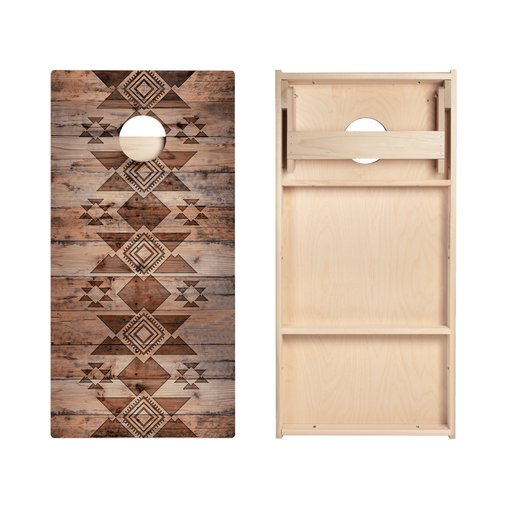 Aztec Wood Star Cornhole Boards