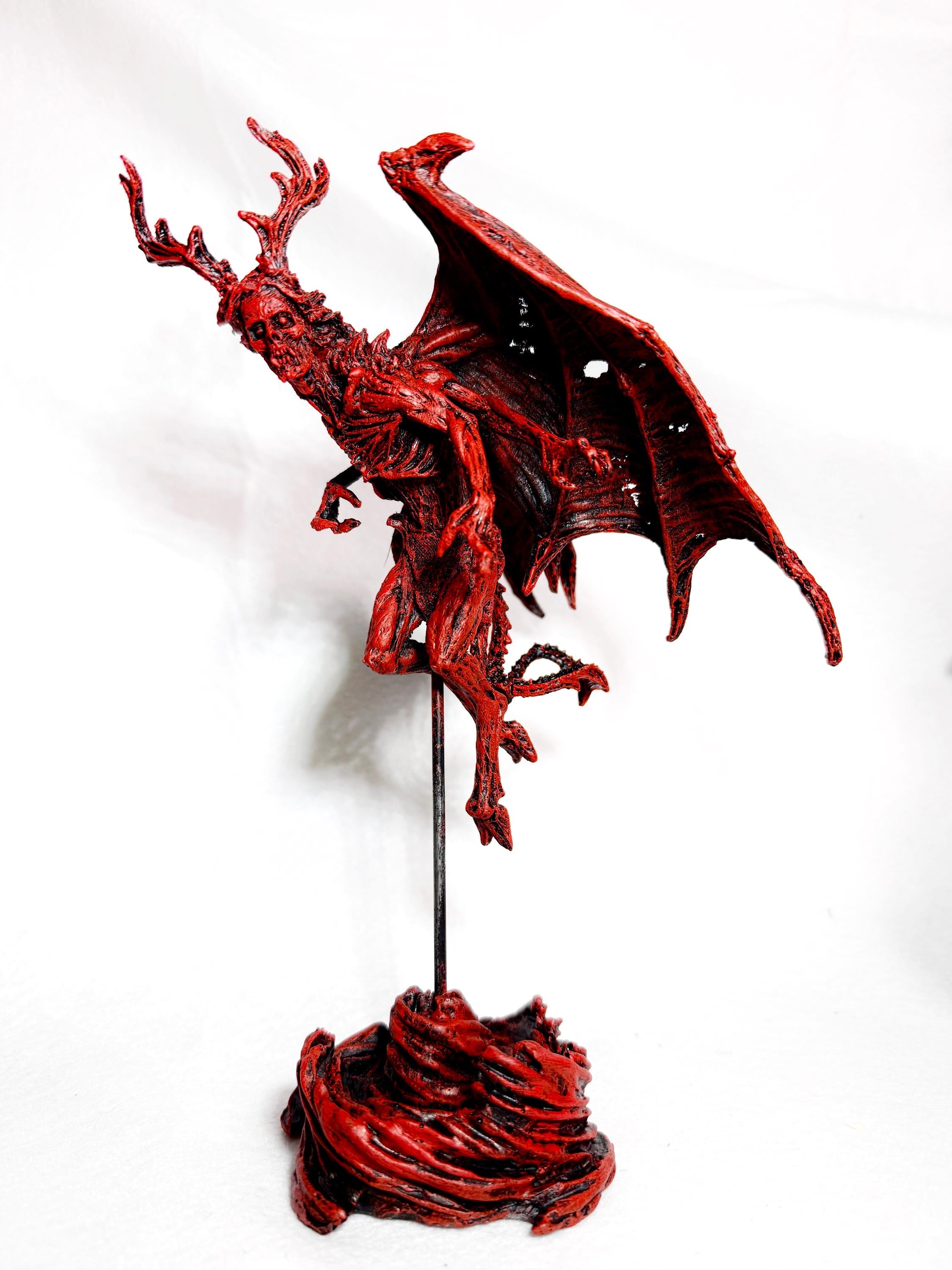 Angel of Death Statue, Half Scale Resin | Mythic Creature Figurine | Myths and Legends Monster Statue | Demon Statue for Gothic Home Decor