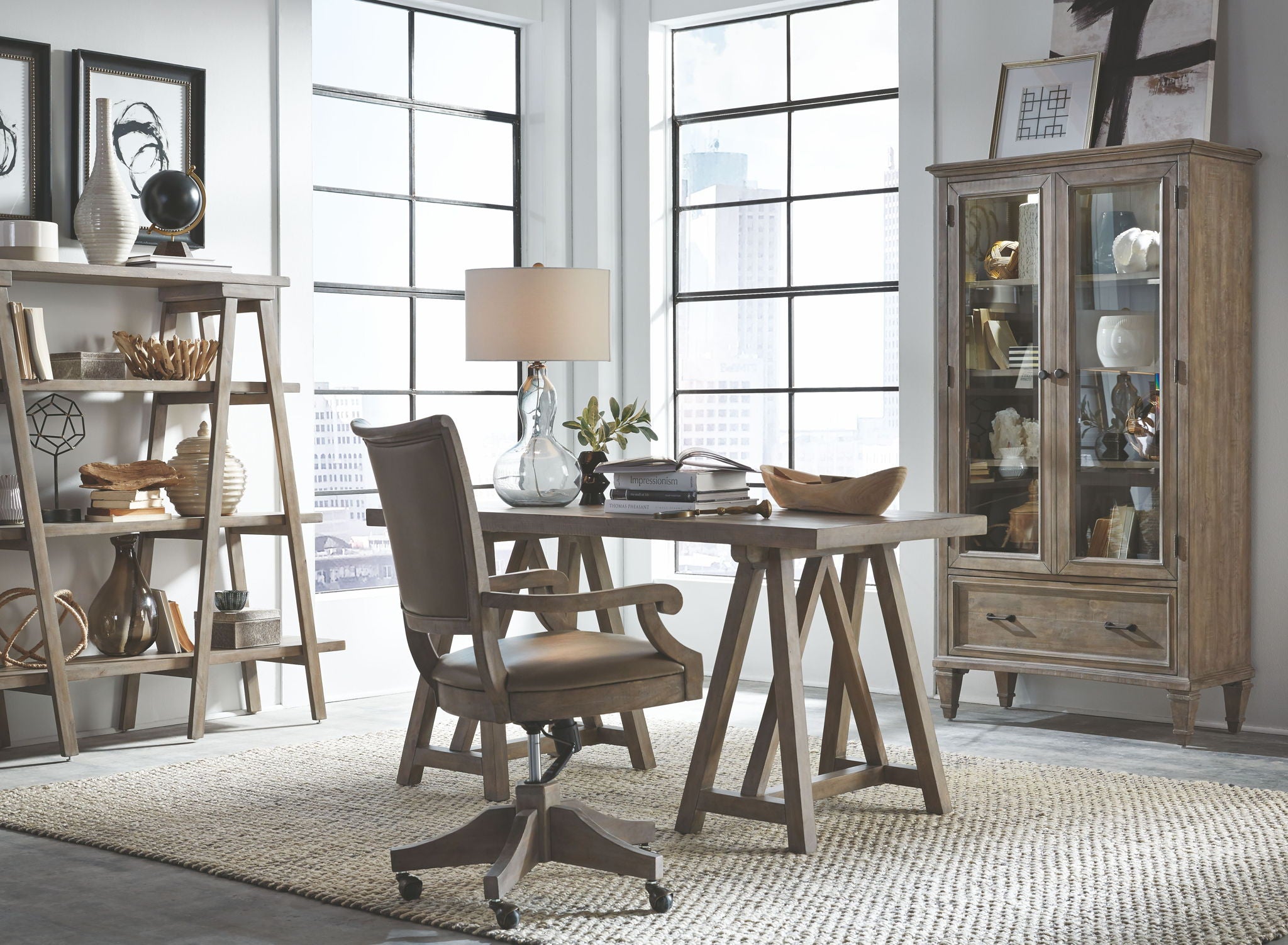 Lancaster - Door Bookcase - Dove Tail Gray