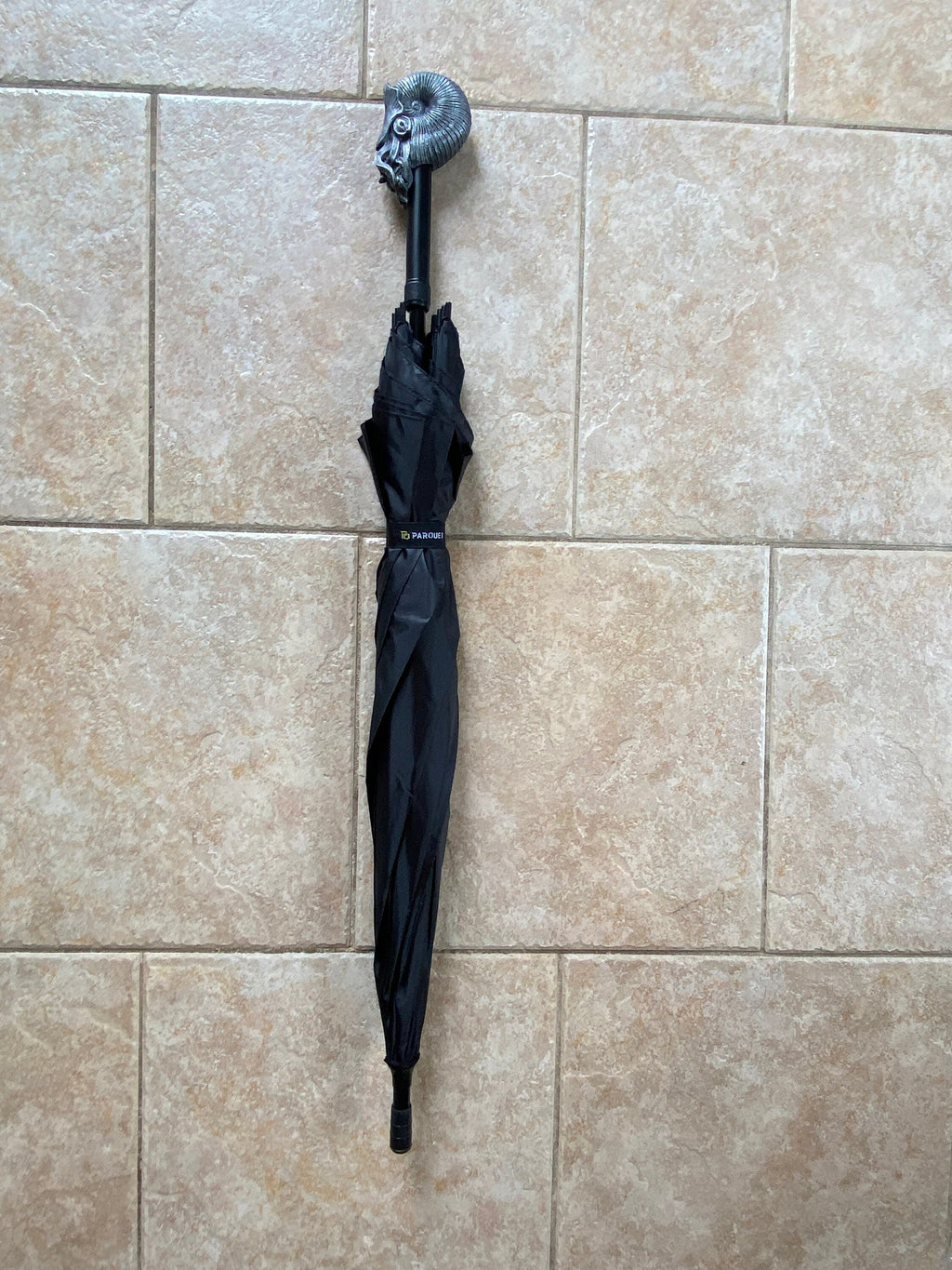Nautilus Umbrella,Hand Sculpted Resin | Nautical Fossil Umbrella | Fantasy Natural History Parasol, Maritime Gothic Accessory