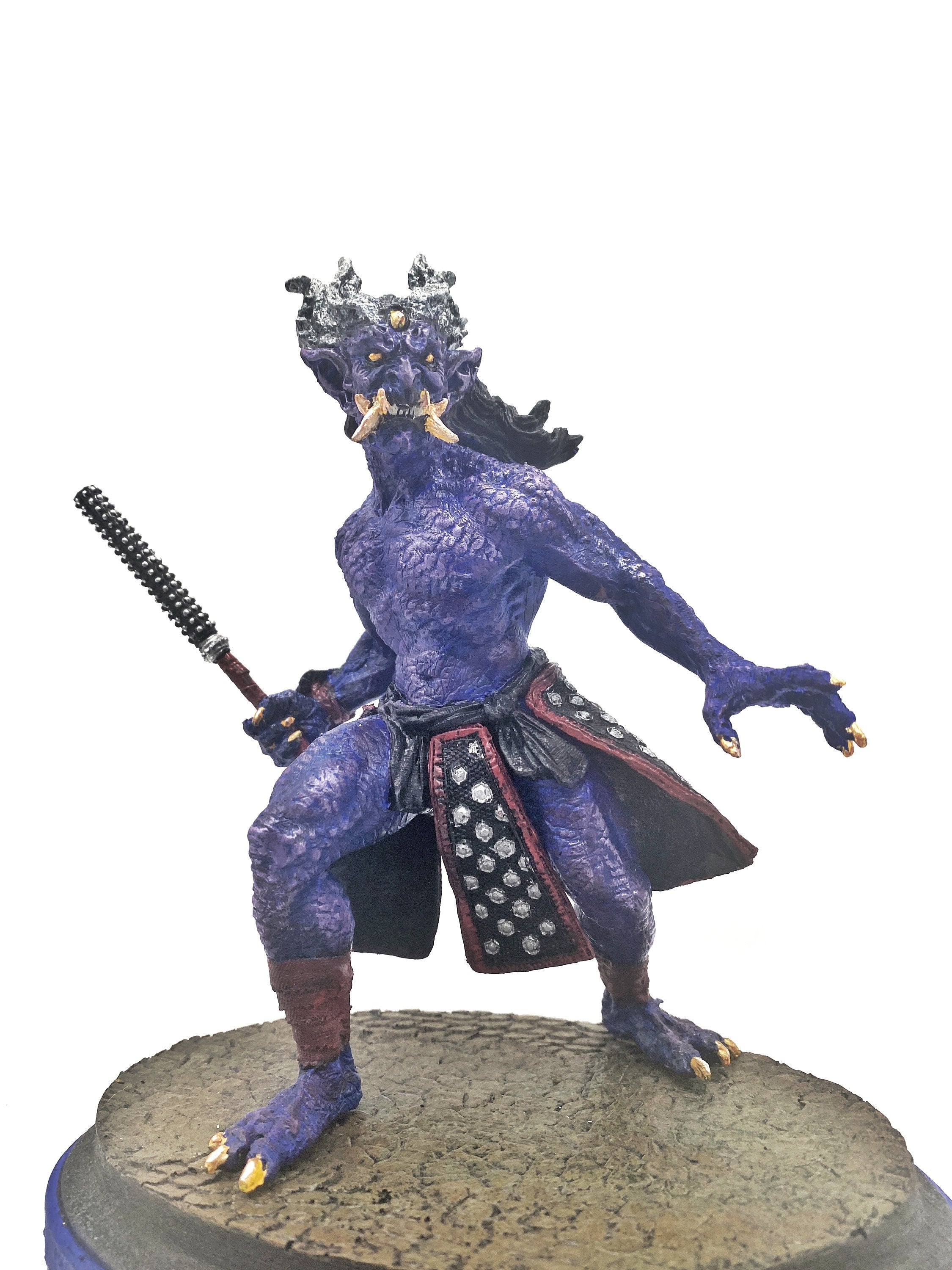 Oni Statue, Full Color, Blue