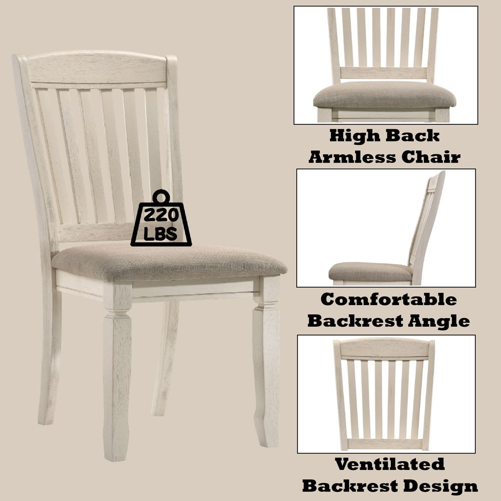 Fedele - Side Chair (Set of 2) - Tan Fabric & Cream