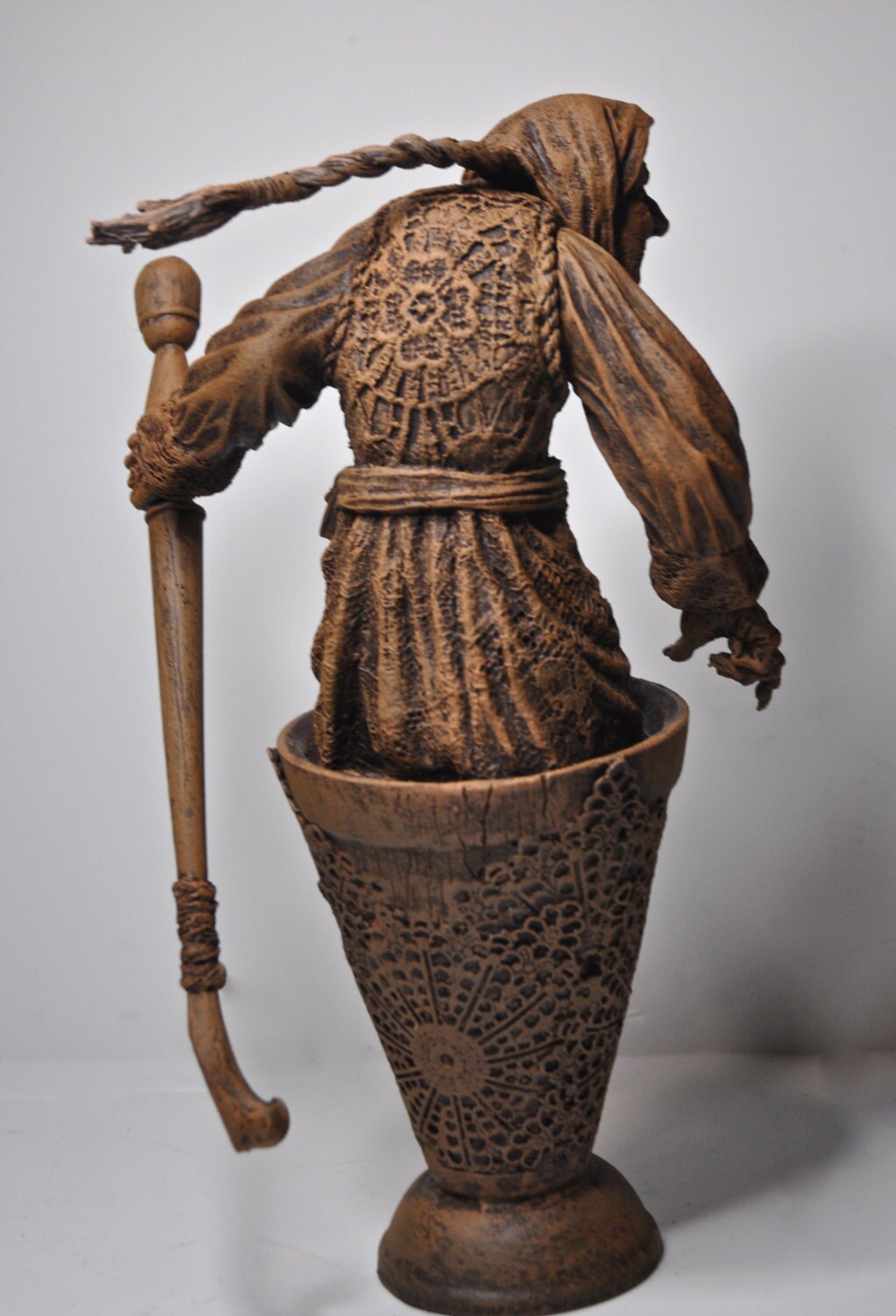 Baba Yaga, the Russian Witch Statue, Hand Painted Resin Sculpture | Slavic Folklore Crone Figurine |  Baba Yaga Art for Gothic Home Decor