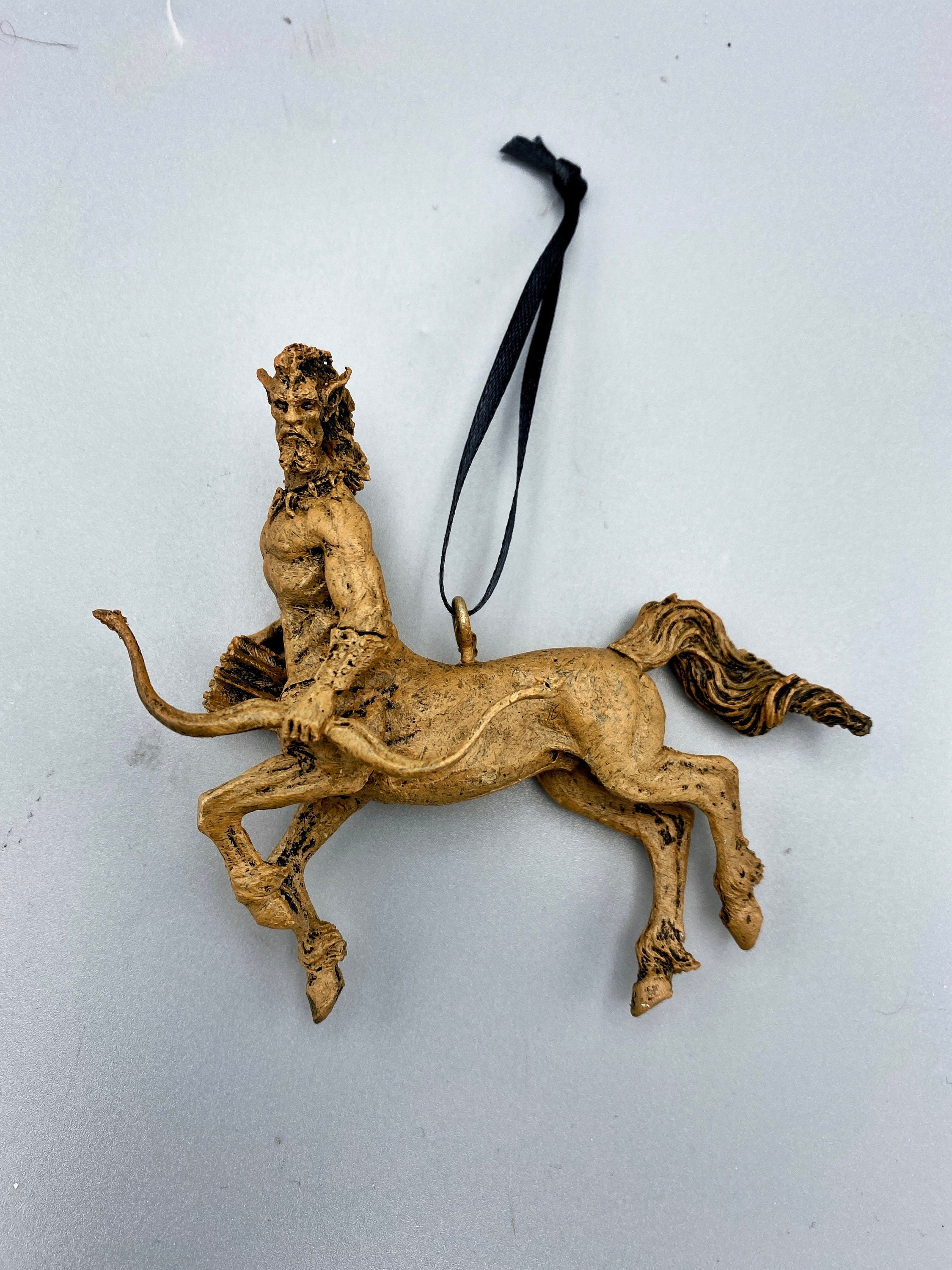 Centaur Ornament, Hand Painted Resin Sculpture | Mythical Creature Figurine | Legendary Sagittarius Centaur Ornament. Fantasy Art Decor