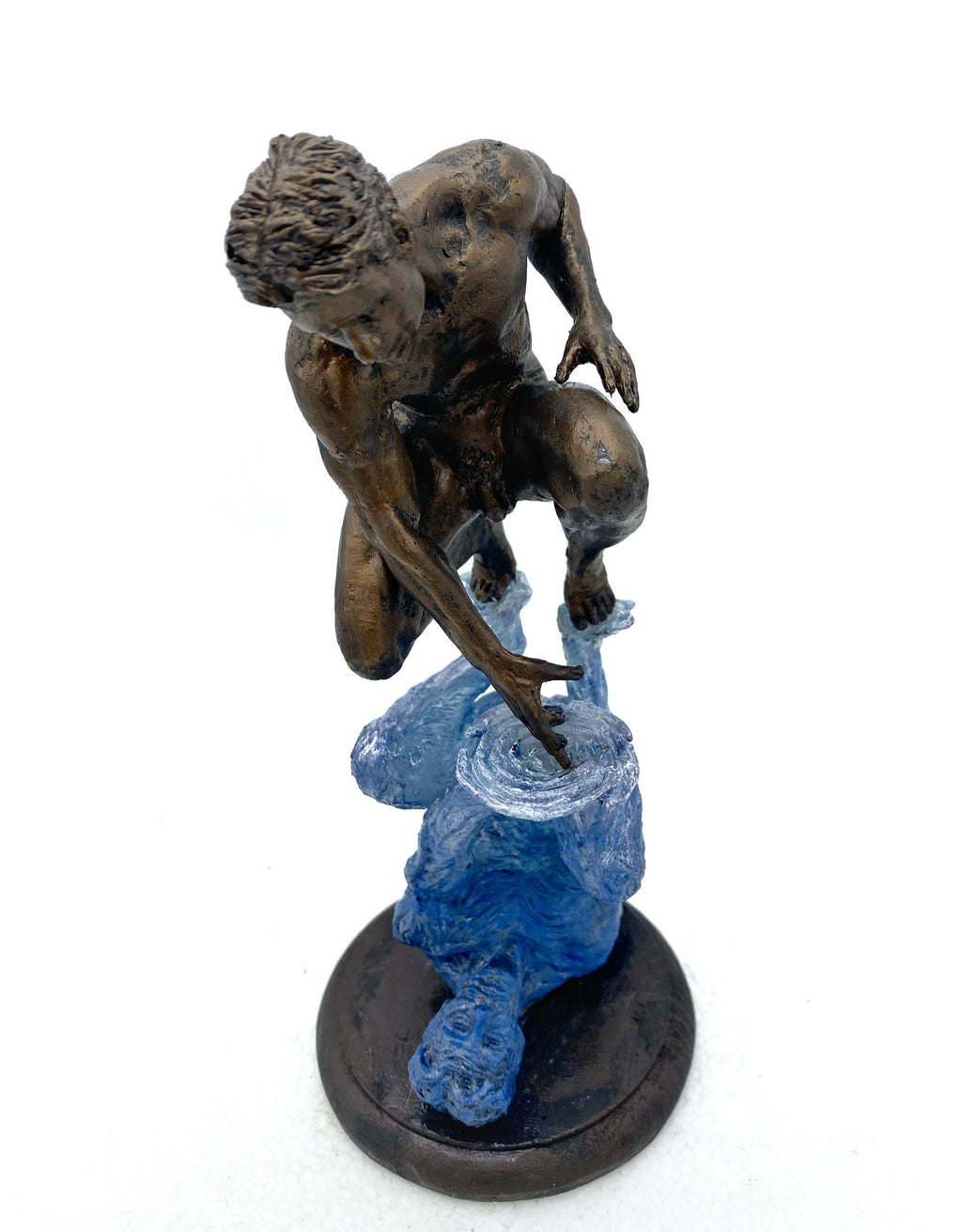 Narcissus' Reflection Statue: Introspection and Identity | Mythological Character Figurine |Myths and Legends Statue |Fantasy Art Home Decor