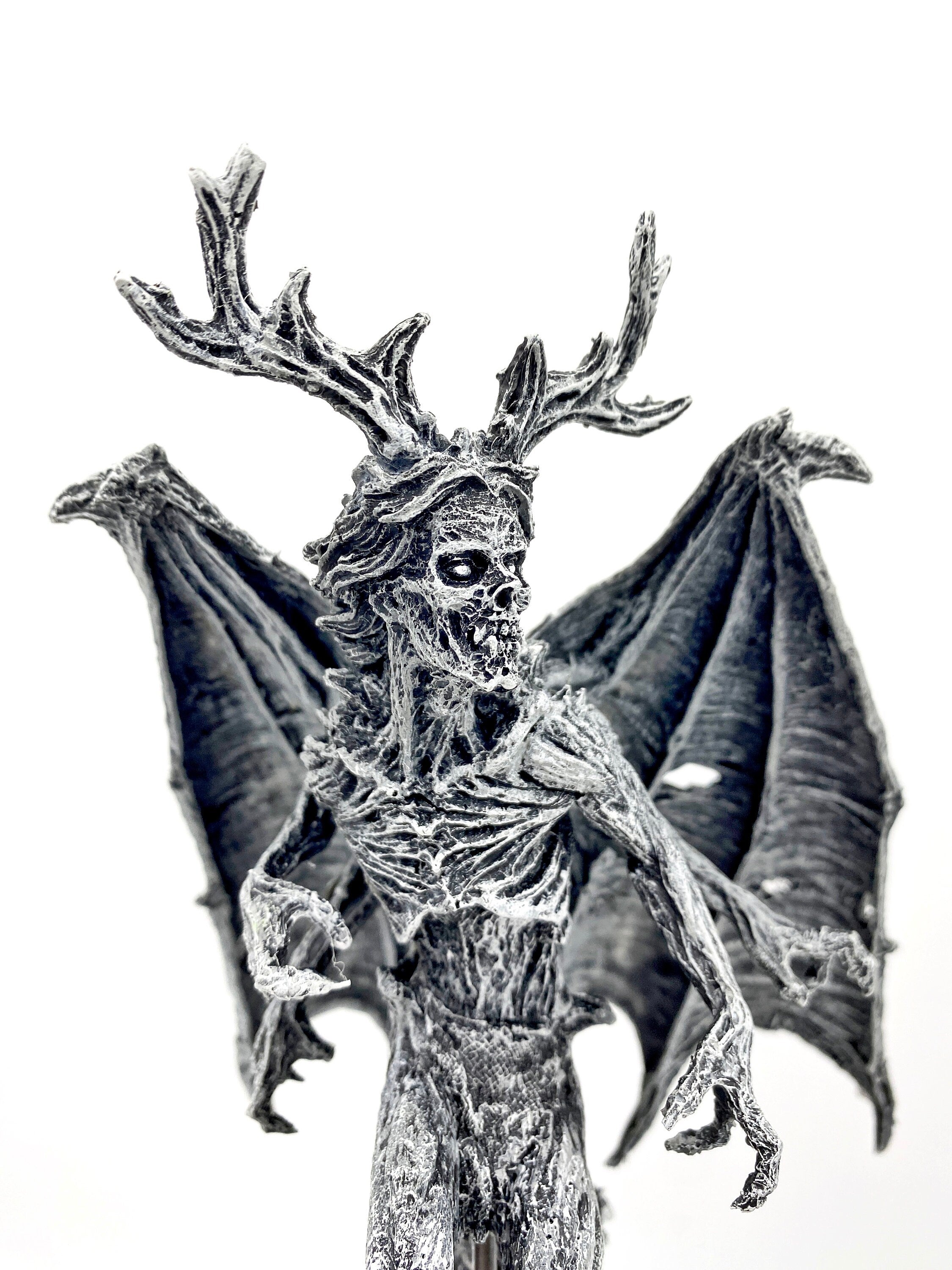 Angel of Death Statue, Half Scale Resin | Mythic Creature Figurine | Myths and Legends Monster Statue | Demon Statue for Gothic Home Decor