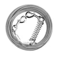 29.5FT Dog Tie Out Cable Long Dog Leash Chew Proof Lead Dog Chain with Durable Spring 360¡ Rotatable Clips PVC Case for Outside Yard Caming