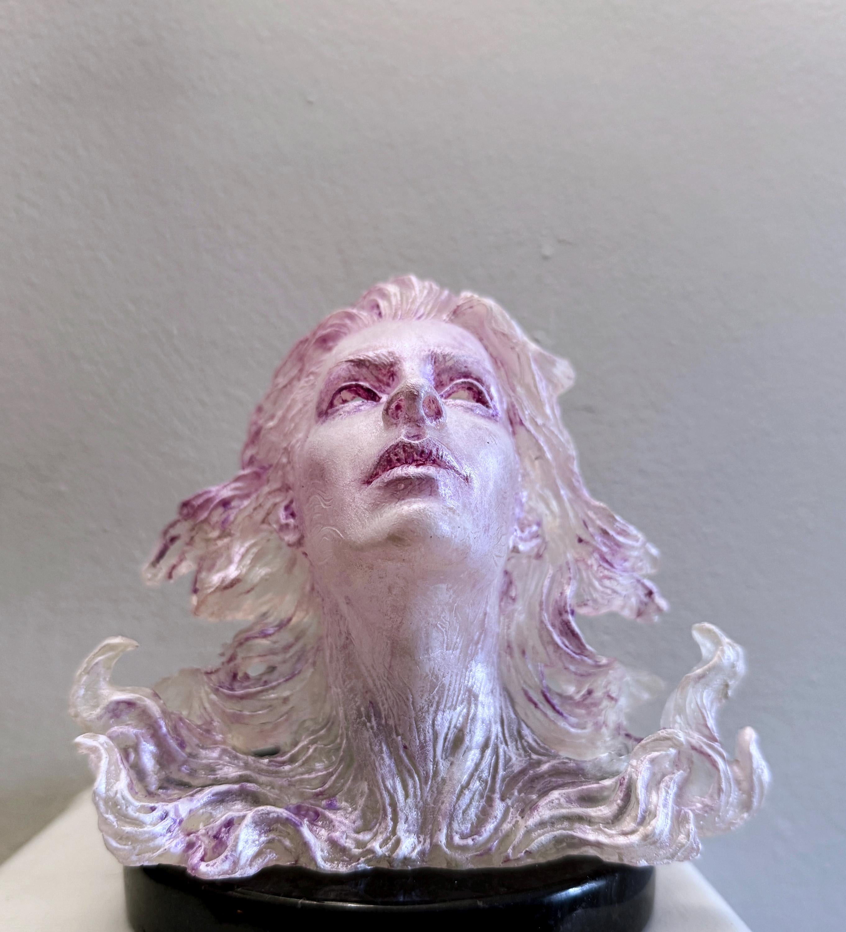 Spirit Summoning Sculpture, with LED Tea Light, Hand Painted Resin Statue | Spooky Gothic Light Feature | Ghost Light for Gothic Home Decor