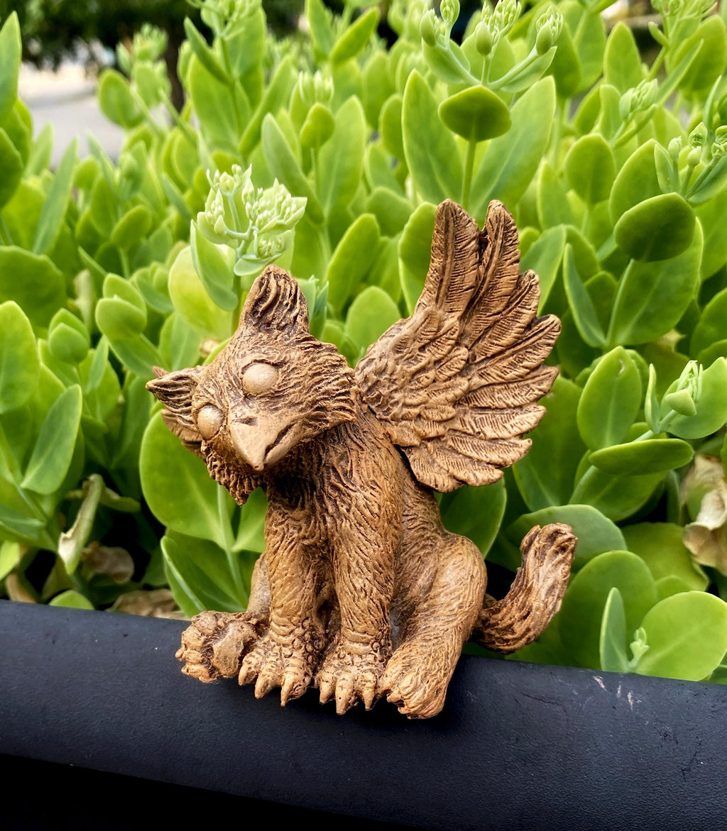 Baby Griffin Statue, Hand Painted Resin Sculpture | Mythical Creature Figurine | Unique Legendary Baby Griffin Figurine. Fantasy Art Gift