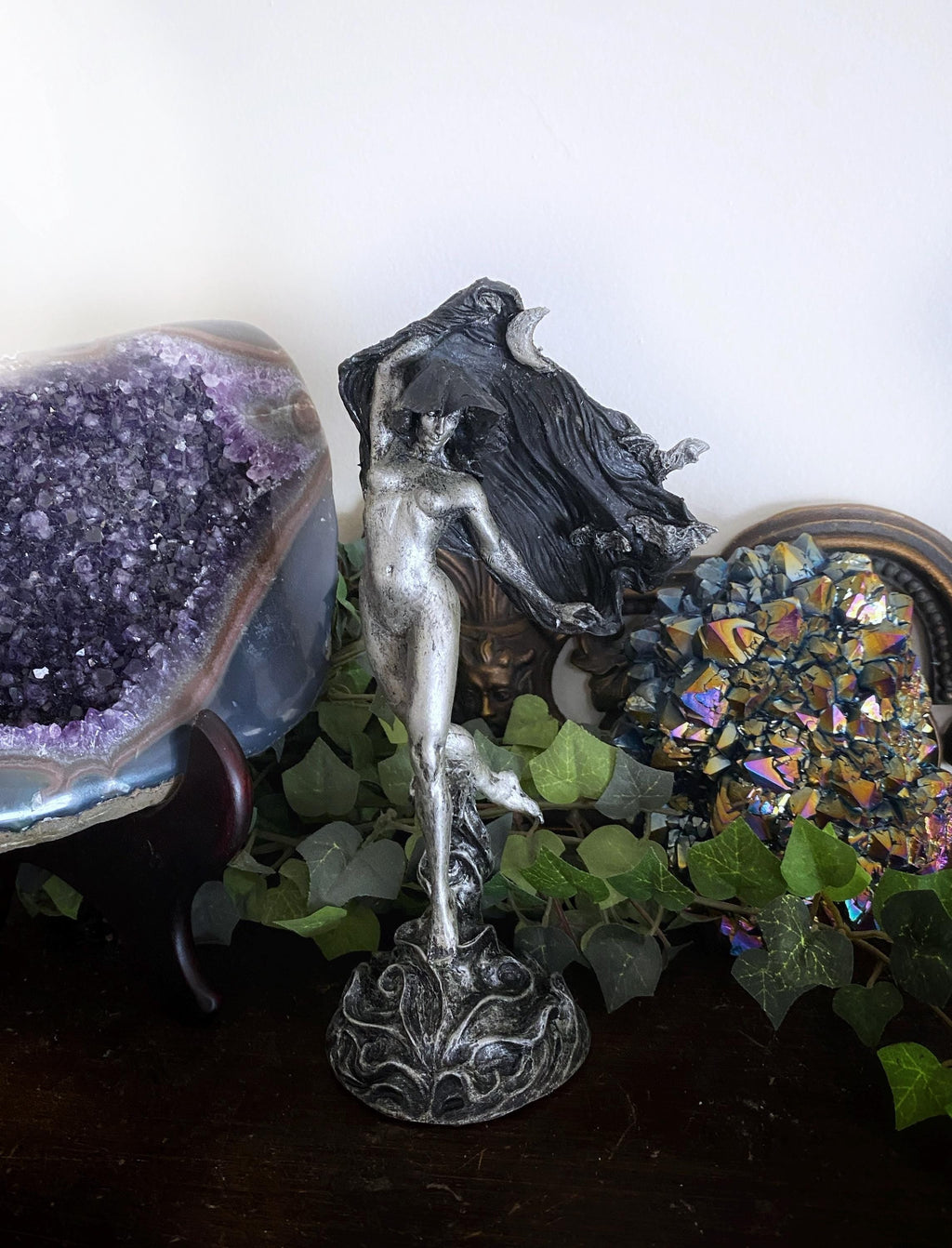Nyx, the Goddess of the Night Statue, Half Scale | Mythological Deities Figurine | Myths and Legends Character| Mythic Art for Gothic Decor