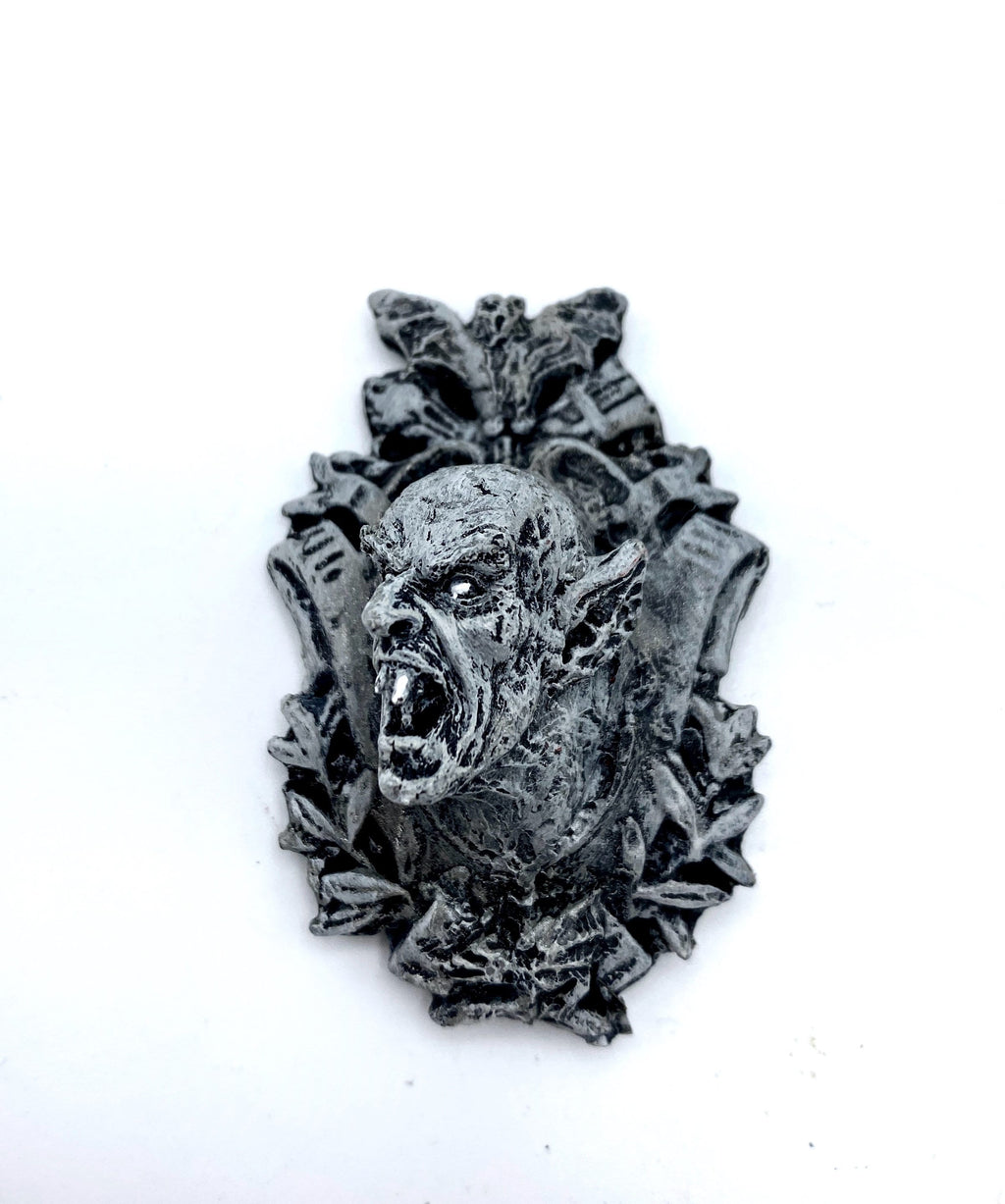 Dracula: Nosferatu Magnet, Hand Painted Resin Sculpture | Gothic Fantasy Decor | Vampire Magnet for Fantasy and Gothic Decor