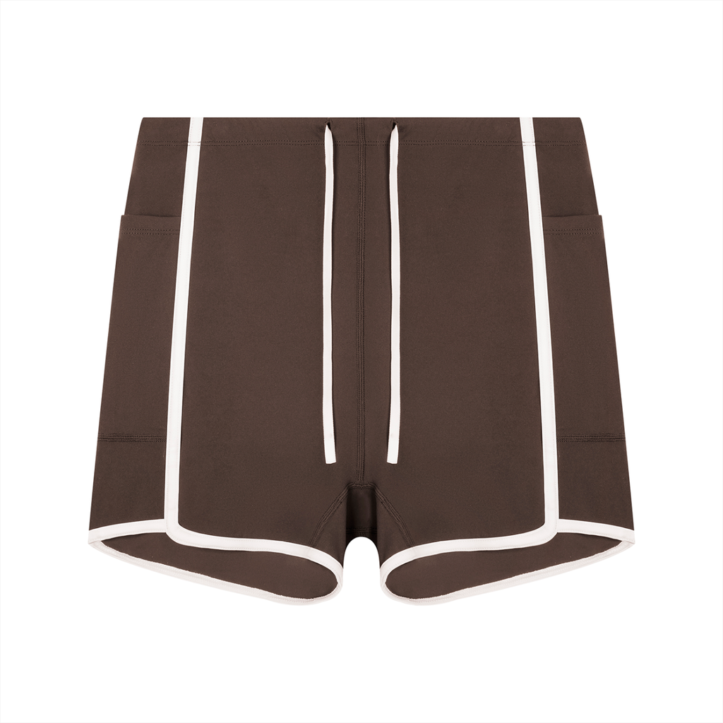 Loki & Ivy Women's High Rise Color Block Yoga Shorts