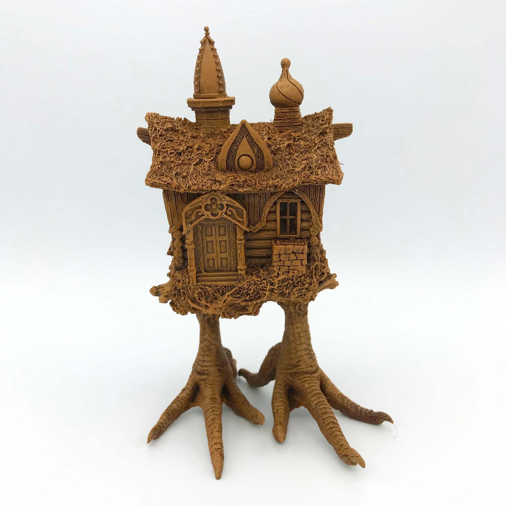 Baba Yaga Hut Statue, Hand Painted Resin Sculpture | Russian Folklore Figurine | Witch House Statue | Fantasy Art for Gothic Home Decor