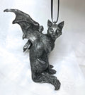 Fairy Cat: Witch’s Familiar Ornament, Hand Painted Resin Sculpture | Pagan Folklore Cat Figurine | Witchy Cat Art for Gothic Holiday Decor
