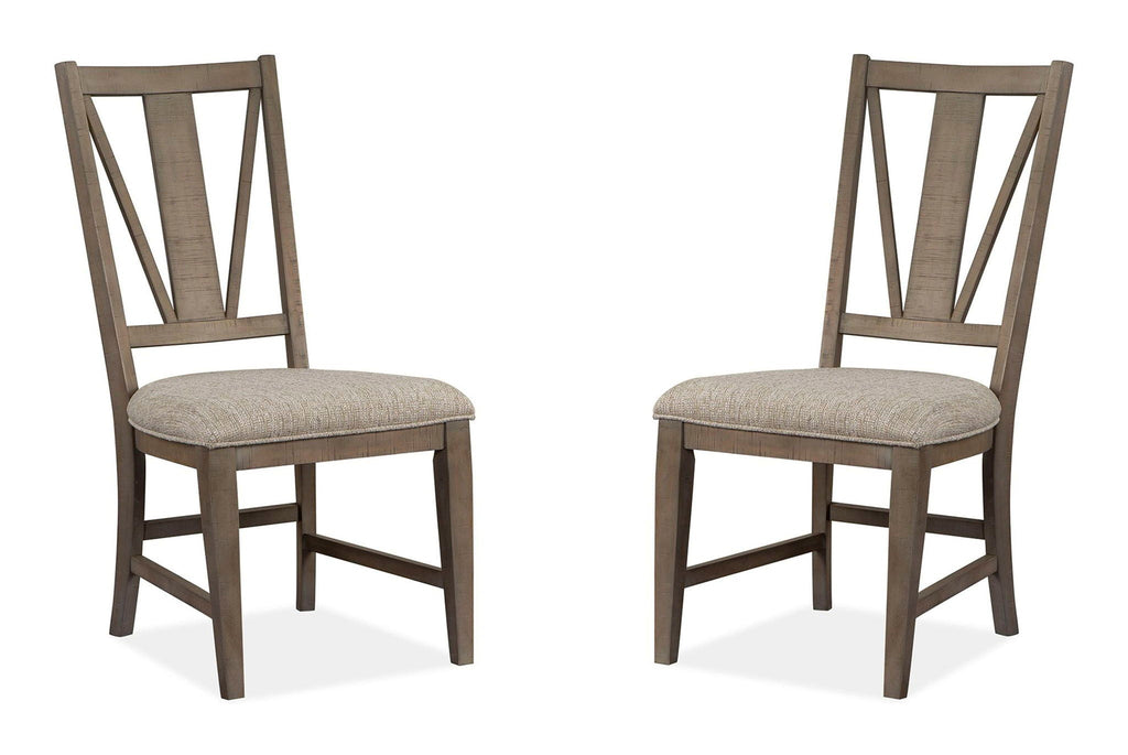 Paxton Place - Dining Side Chair With Upholstered Seat (Set of 2) - Dovetail Gray
