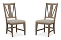 Paxton Place - Dining Side Chair With Upholstered Seat (Set of 2) - Dovetail Gray