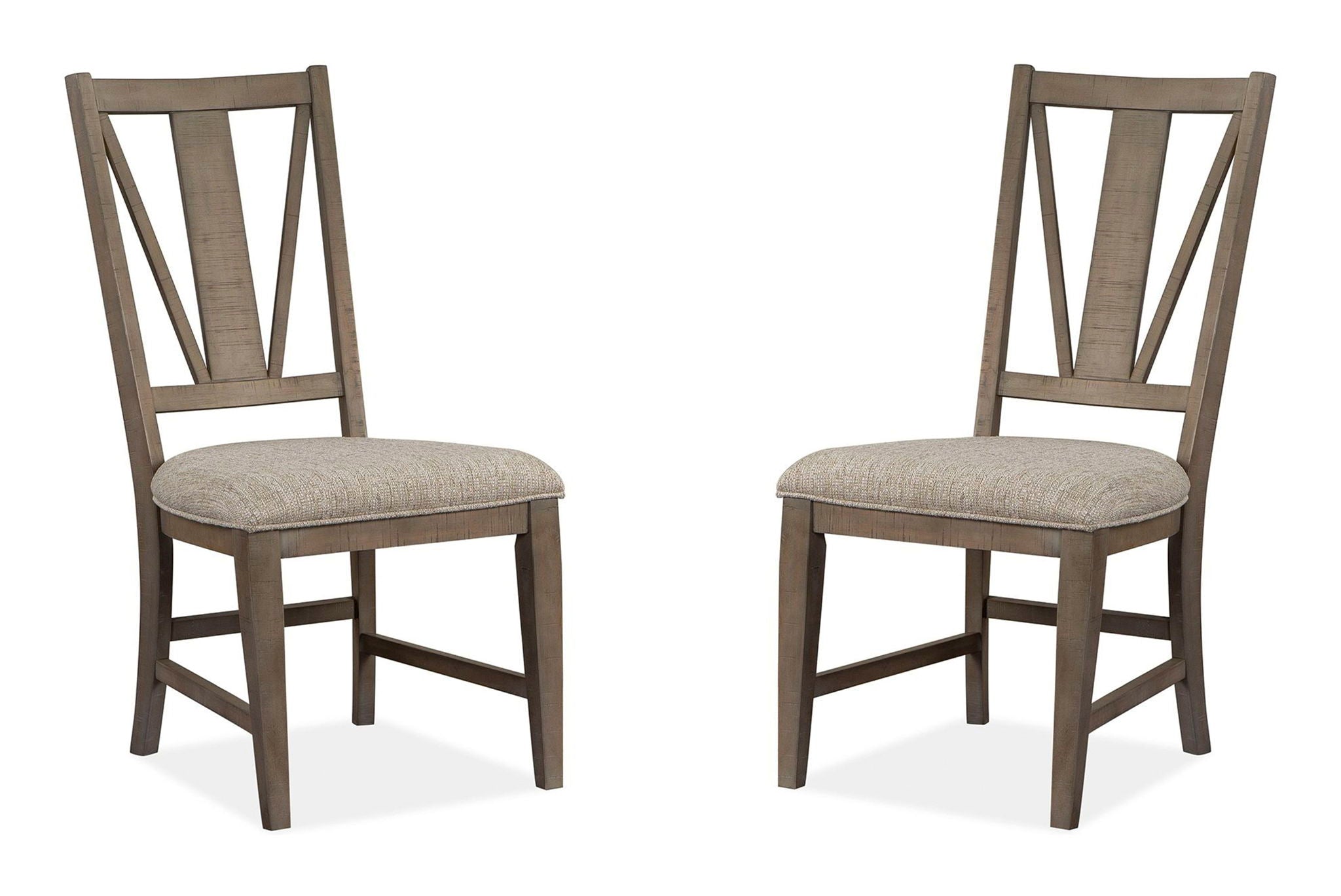 Paxton Place - Dining Side Chair With Upholstered Seat (Set of 2) - Dovetail Gray