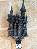 Medieval Castle Nightlight, Hand Painted Resin Sculpture | Victorian Gothic Night Light | Castle Lighting for Gothic Fantasy Home Decor