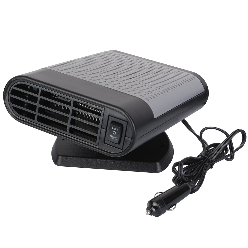 12V 150W Portable Car Heater Heating Fan 2 in 1 Defroster Defogger Demister Windshield Heater Automotive Cooling Fan with 360°Rotating Base