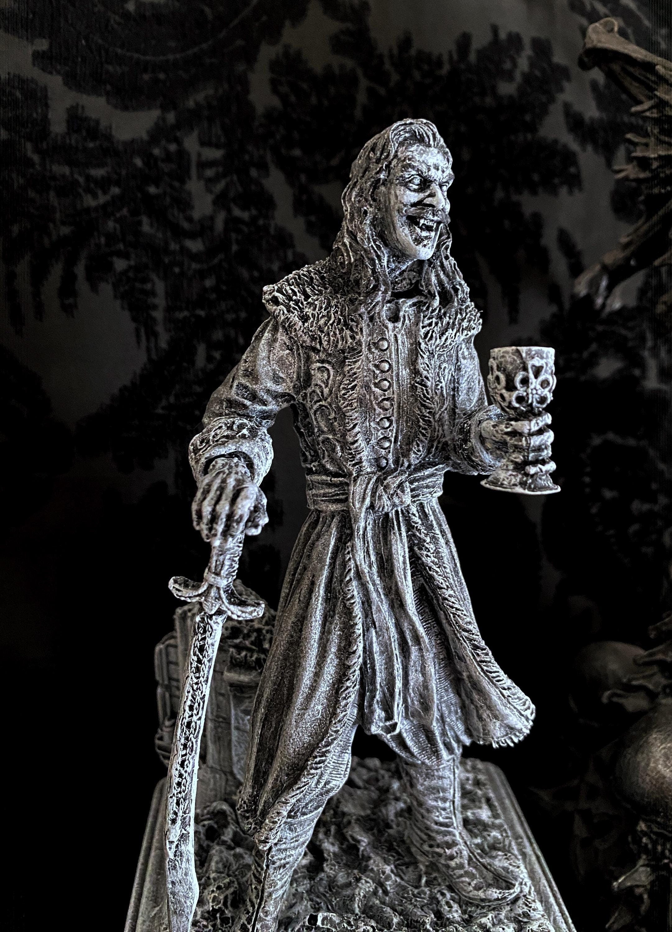 Dracula: Vlad the Impaler Statue, Hand Painted Resin Sculpture | Legendary Vampire Figurine |Undead Vlad Tepes |Gothic Gift and Spooky Decor