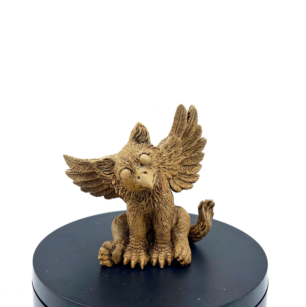 Baby Griffin Statue, Hand Painted Resin Sculpture | Mythical Creature Figurine | Unique Legendary Baby Griffin Figurine. Fantasy Art Gift