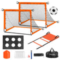 Kids Soccer Goals Set For Backyard Portable Soccer Training Equipment with Ball Pump Cones Agility Ladder Target Carry Bag For Toddler Age 3+ Outdoor