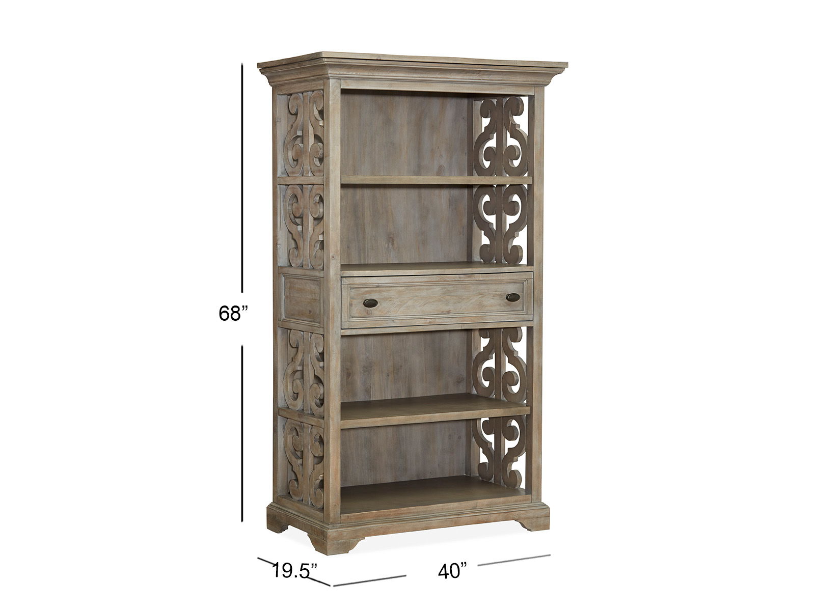 Tinley Park - Bookcase - Dove Tail Gray