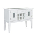 Elizaveta - Server - Faux Crystal Diamonds & White High Gloss