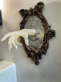 Spectral Hand Wall Plaque, Large White Version, Resin | Victorian Gothic Haunted Wall Art |Ghost Hand for Halloween, Spooky Home Decor