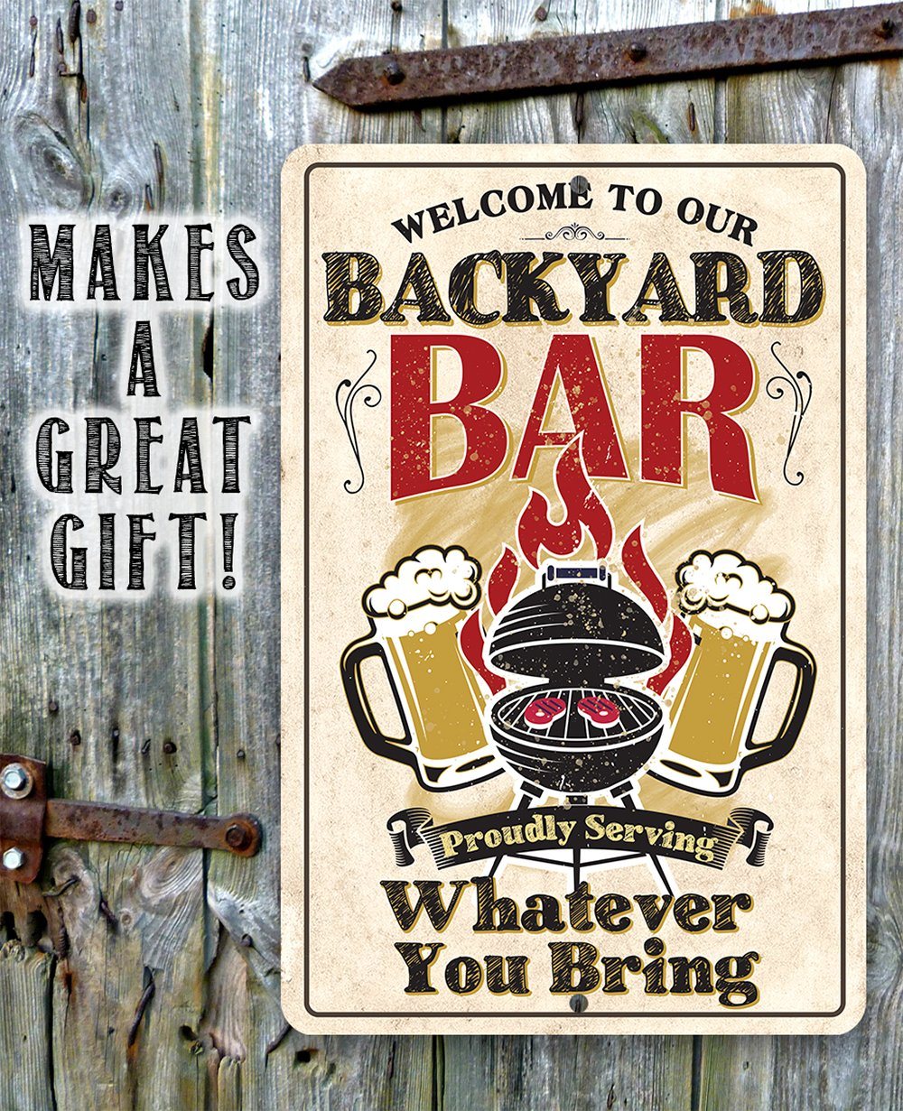 Backyard Bar - Metal Sign